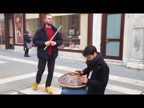 Handpan and Flute - Busking on the streets of Trieste