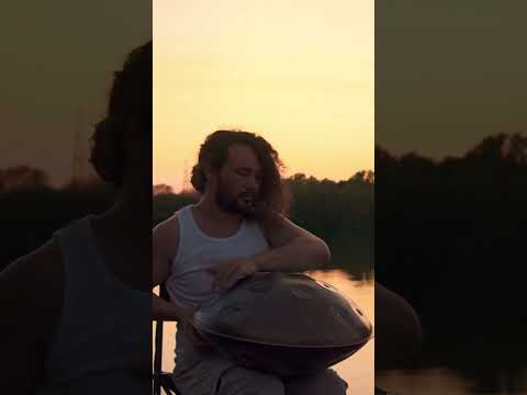 The sunset after the solar eclipse, we played the handpan...
