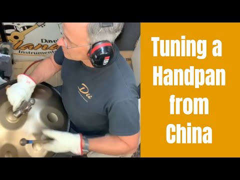 Tuning a Handpan from China With Top And Bottom Notes
