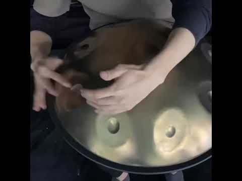 GLADFRESIT Gold Handpan Drum Instrument 9 Notes in D Minor 432hz, 440hz D3 A3 C4 D4 F4 G4 A4 C5 D5