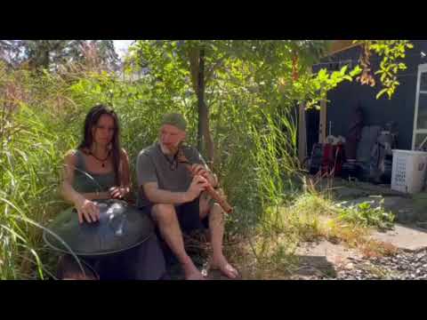 Handpan Music | Demo E Celtic 9 Nitrided Stainless Handpan from Hamsa Handpan + E Wood Flute