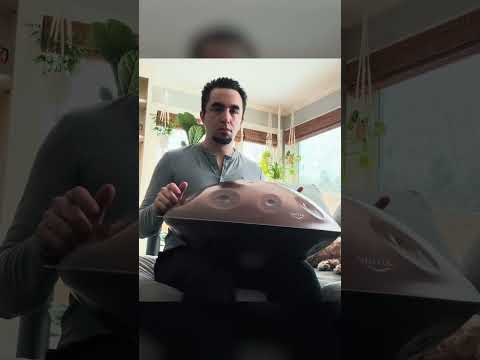 Zen time on the F# Low Pygmy 🩶🛸 (full vid linked) #handpanmeditation #percussion #music