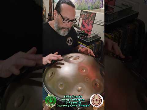 Funxtafied on the Hamsa Handpan D Agean Ember Steel 18