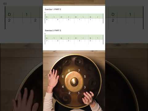 Handpan Tutorial, Exercise for Hang Massive-Once Again Part E, D Kurd, Learn with Kristina Savkova