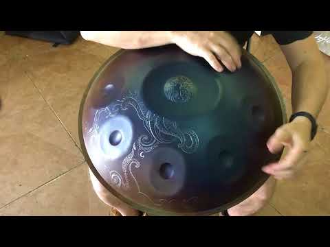 Decorated handpan - (F) Celtic Minor