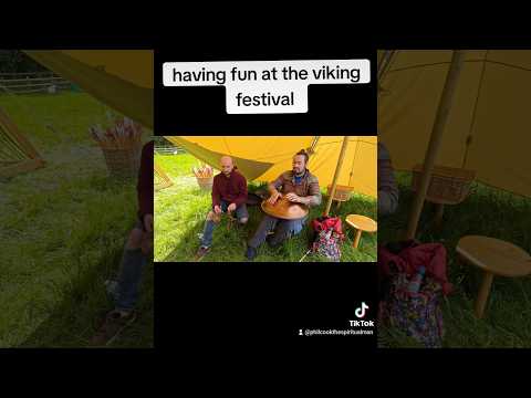 having fun at the Viking festival #handpan #handpanman #handpanmusic #band #drums #vikings #festival
