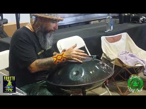 Handpan at Hell Creek Reptiles booth, Repticon OC Fairgrounds June '23