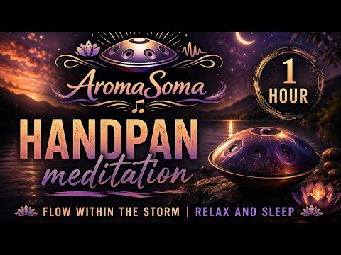 1 Hour Handpan meditation | Flow within the Storm | Relax and Sleep