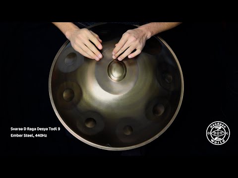 Svaraa Handpan | D Raga Desya Todi 9 | Ember Steel | 440Hz | D/ F# A B C# D E F# A