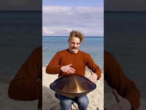 Playing handpan with the waves #handpanlifestyle #handpanlover #music