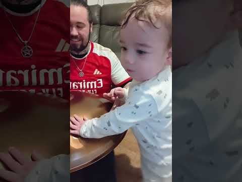 handpanuary 18 me and little man loved it @HandpanWithAmy  #percussion  #baby #handpan
