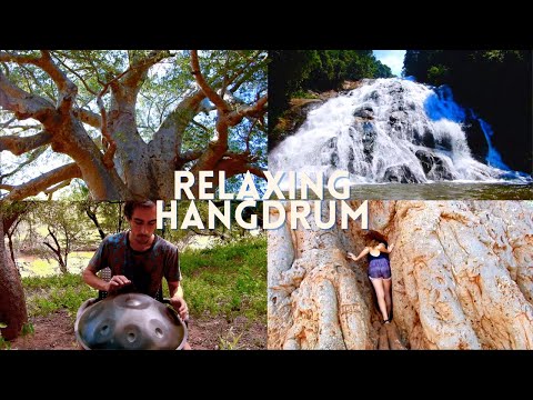 Relaxing Handpan Music | 2000y ANCIENT Baobab Tree, Waterfall | Aeolian Scale for Focus & Relaxation