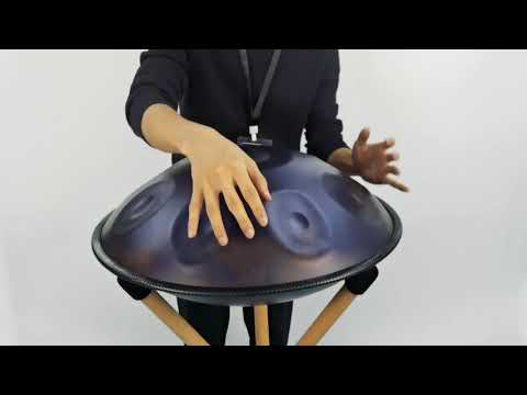 GLADFRESIT 9 Notes HandPan Drum Purple in D Minor (D3)-A3-Bb3-C4-D4-E4-F4-G4-A4