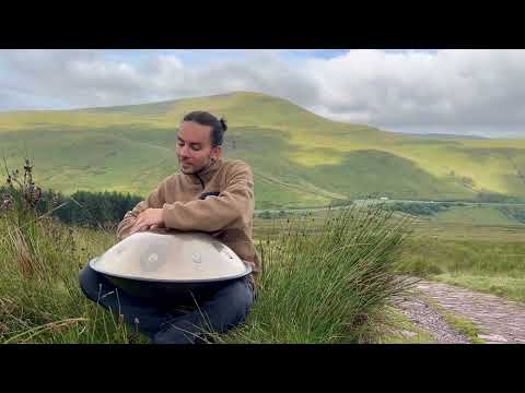 Handpan in the Welsh mountains
