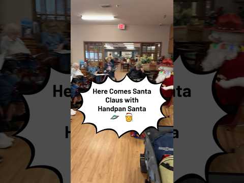 Here Comes Santa Claus with Handpan Santa 🛸🎅 #herecomessantaclaus #handpandan #handpansanta