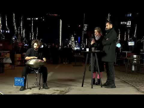 Melih Gezmen interview in #Kosovo at @RTKOfficial #handpan #hangdrum #artist #pristina