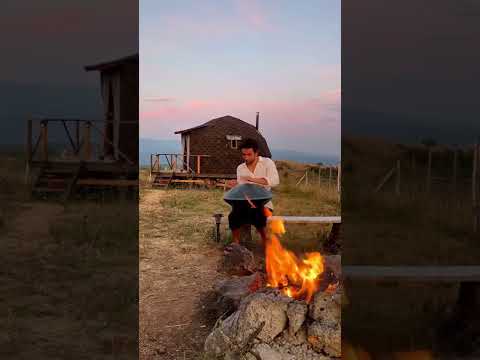 Our Small offgrid house in 🇷🇴 [handpan music]