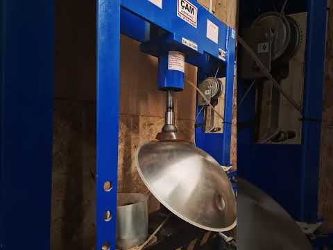 Pressing dimples on a B2 Celtic | Handpan Maker | Learning to build my own handpans