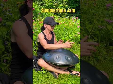 Summertime Jam in the Park 😎🎶🦋🤩 #music #groove #handpanmusic #handpan
