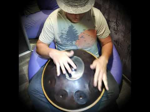 9-нотный Handpan МИНИ - строй Harmonic Minor - (B)EF#GABCD#E (Ханг/Хэндпан) от мастера IMAGO