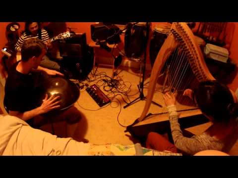 Handpan, Harp, Guitar Improv Pt 1