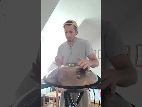 Le son d'un handpan D Kurd en 432 Hz 🎧 (les 9 notes à la fin)
