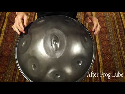 Frog Lube On a Handpan: Before and After