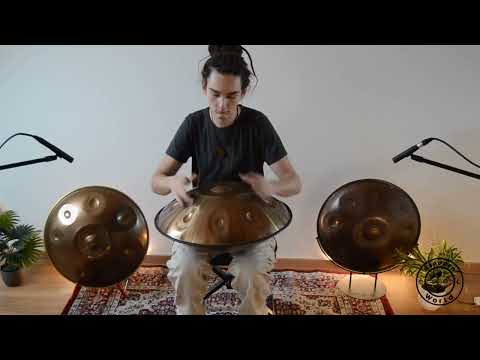 Aelo Handpan: B2 Celtic Minor /Amara 9 | Edelstahl (Stainless) | 440Hz| Scale: B/ F# A B C# D E F# A