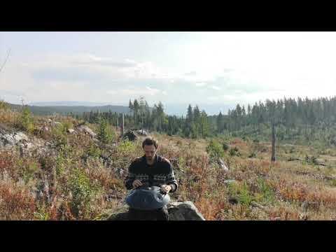 Adenima playing Handpan in the forests of Sweden (3/3)