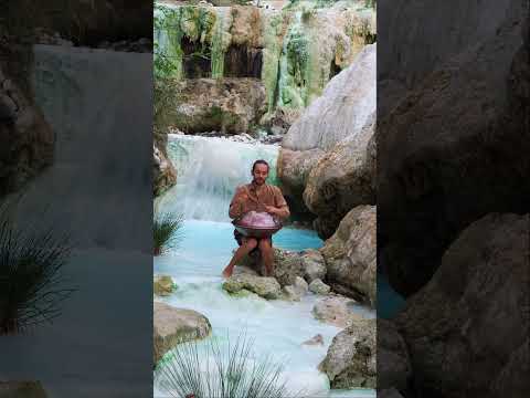 Handpan at the Hot Springs 🔥 #handpan #hotspring
