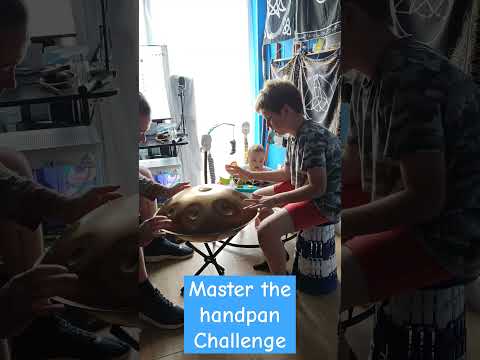 9 year old starting to play the handpan ( master the handpan challenge) #handpan #handpanlove