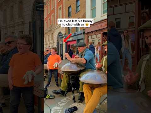 The sweetest crowd member 🥹 #handpan #busking