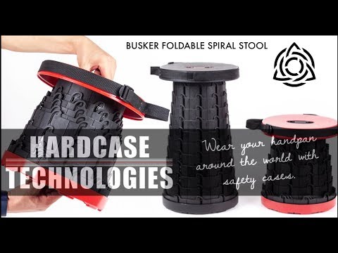 Handpan Busker Foldable Spiral stool. Promote by Hardcase Technologies