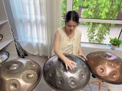 Handpan Princess Practicing Zelda Music on Handpan 《Fairy Fountain》