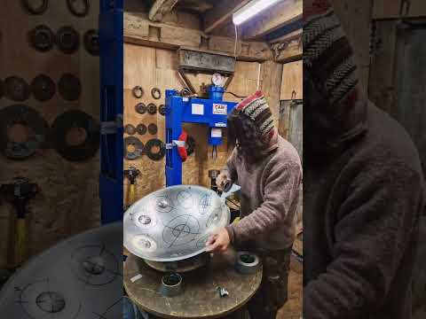 Pressing F#2 Low Pygmy Dimples Start to Finish | Handpan Maker | Learning to build my own handpans