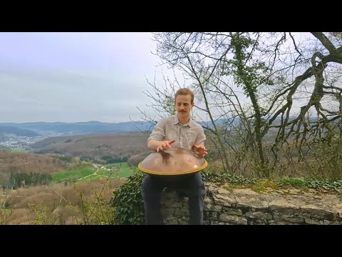 Peaceful handpan music with beautiful nature