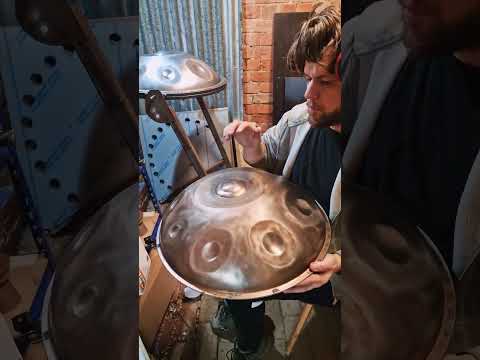 Final tuning on a handpan | Handpan Maker | Acero F#2 Low Pygmy 16 | Building Handpans