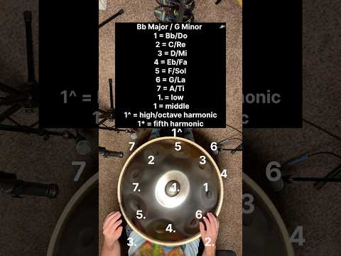 Handpan Scale Degrees Bb-Eb Major Find Your Scale for Tutorials #handpan #tutorial #scales #degrees