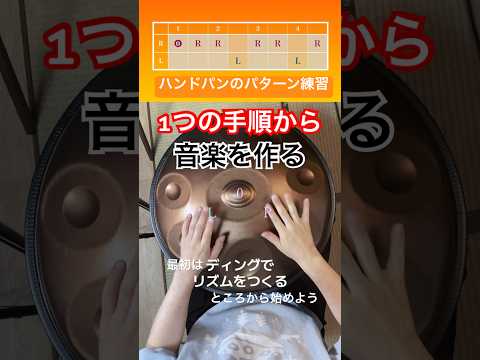 1つの手順から音楽を作る | パターン練習 #ハンドパン #handpan #handpanmusic #hangdrum #レッスン #練習 #パーカッション #percussion
