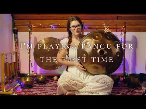 I'm playing PanGu for the first time! - Handpan Hang Drum with two holes! - F2 Low Pygmy