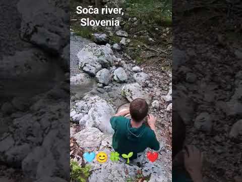 Handpan music at Soča river, Slovenia. Enjoying the nature.