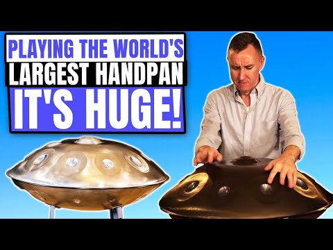 Playing the World's Largest Handpan (Arcana Goliath C# 2 Celtic)