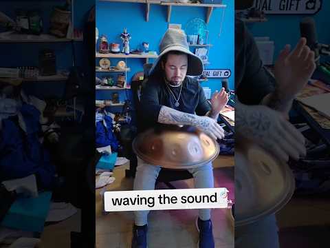 waving the sound waves from the handpan #handpan #handpanmusic #viral #viralvideo #reels #music