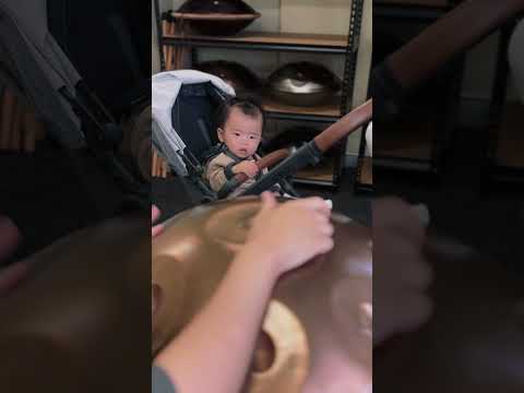 Baby heard the handpan for the first time