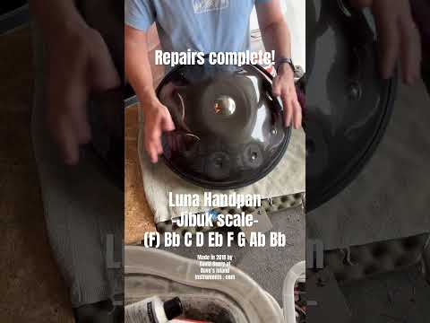 This Handpan needed repair. The glue was compromised. Dave repaired it and retuned it. Sounds great!