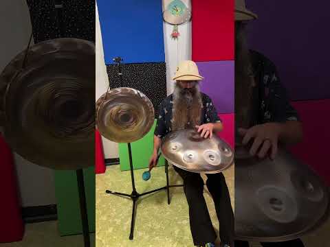 Grotta Sonora gong with PanSmith handpan 🛸🏥#handpan #gong #hospice #handpandan