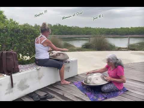 🛸🎶  🦋  Two of Florida’s Women of Steel with their beloved Tiflis F2 Pygmy handpans  🦋  🎶🛸